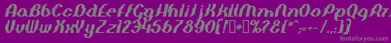 フォントElepbi – 紫の背景に灰色の文字