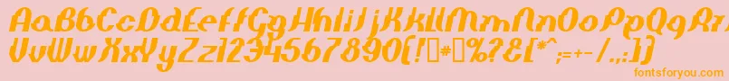 Elepbi Font – Orange Fonts on Pink Background