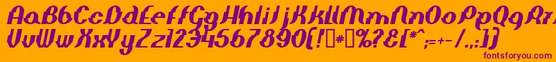 Elepbi Font – Purple Fonts on Orange Background