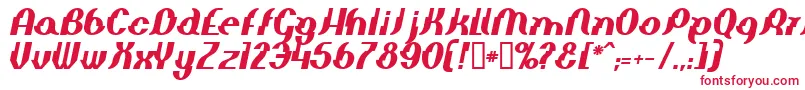 フォントElepbi – 白い背景に赤い文字