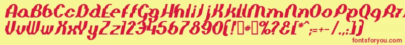 Elepbi Font – Red Fonts on Yellow Background