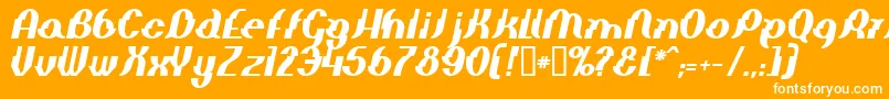 フォントElepbi – オレンジの背景に白い文字