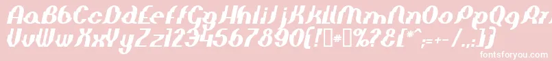 Elepbi Font – White Fonts on Pink Background