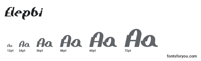 Размеры шрифта Elepbi