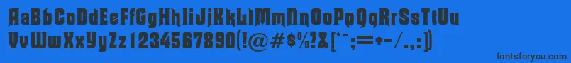 MoorgateRegularDb Font – Black Fonts on Blue Background