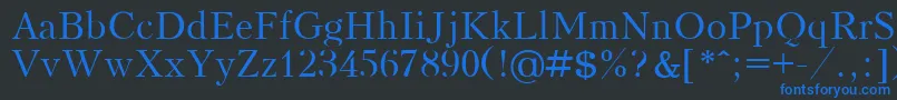 KudrashovPlain Font – Blue Fonts on Black Background