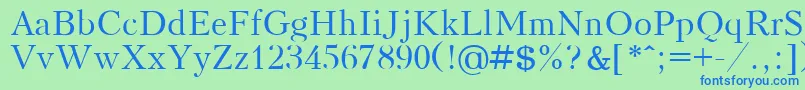 フォントKudrashovPlain – 青い文字は緑の背景です。