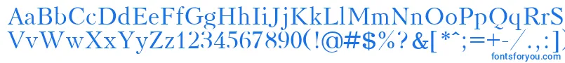 フォントKudrashovPlain – 白い背景に青い文字