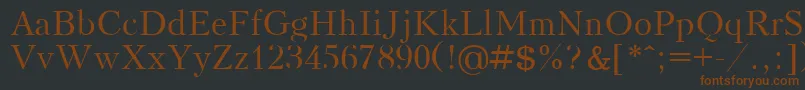 Шрифт KudrashovPlain – коричневые шрифты на чёрном фоне