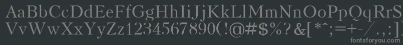 フォントKudrashovPlain – 黒い背景に灰色の文字