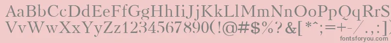 フォントKudrashovPlain – ピンクの背景に灰色の文字