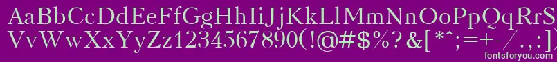KudrashovPlain Font – Green Fonts on Purple Background