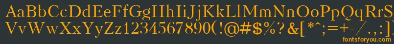 フォントKudrashovPlain – 黒い背景にオレンジの文字