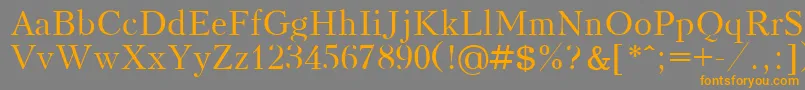 KudrashovPlain Font – Orange Fonts on Gray Background
