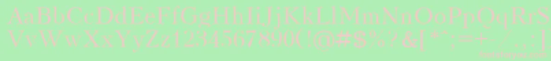 KudrashovPlain Font – Pink Fonts on Green Background