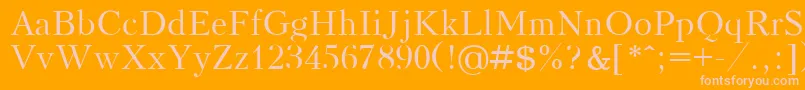 フォントKudrashovPlain – オレンジの背景にピンクのフォント