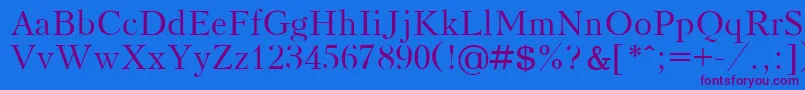 Шрифт KudrashovPlain – фиолетовые шрифты на синем фоне