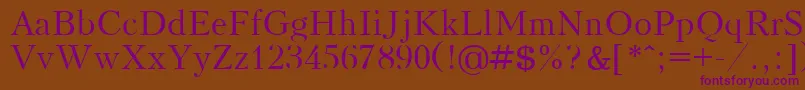 KudrashovPlain Font – Purple Fonts on Brown Background