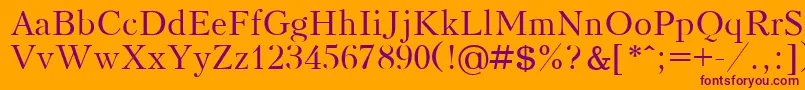 Шрифт KudrashovPlain – фиолетовые шрифты на оранжевом фоне