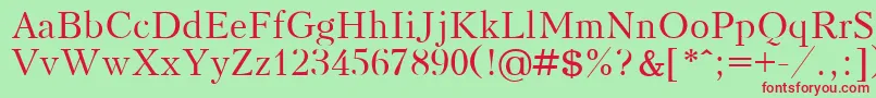 KudrashovPlain Font – Red Fonts on Green Background