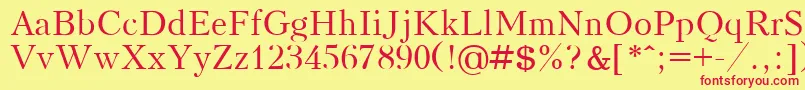 Шрифт KudrashovPlain – красные шрифты на жёлтом фоне