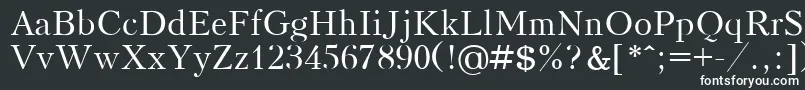 フォントKudrashovPlain – 黒い背景に白い文字