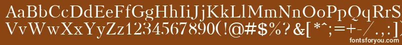 Шрифт KudrashovPlain – белые шрифты на коричневом фоне