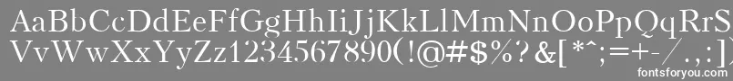 フォントKudrashovPlain – 灰色の背景に白い文字