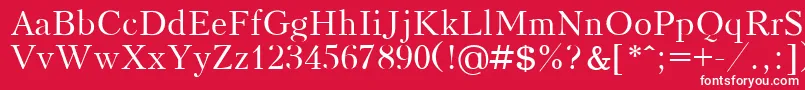 Шрифт KudrashovPlain – белые шрифты на красном фоне