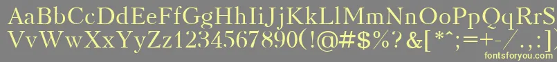 KudrashovPlain Font – Yellow Fonts on Gray Background