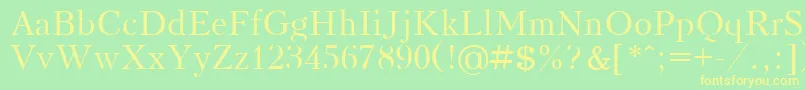 KudrashovPlain Font – Yellow Fonts on Green Background