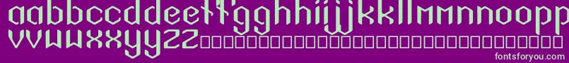 SigilSans Font – Green Fonts on Purple Background