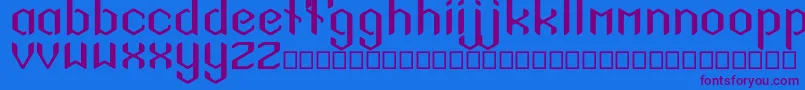 SigilSans-Schriftart – Violette Schriften auf blauem Hintergrund