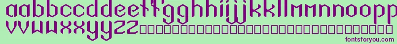 SigilSans-Schriftart – Violette Schriften auf grünem Hintergrund