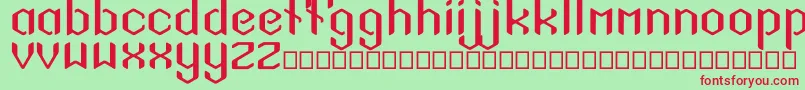 SigilSans Font – Red Fonts on Green Background