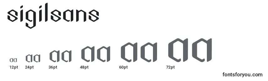 SigilSans Font Sizes