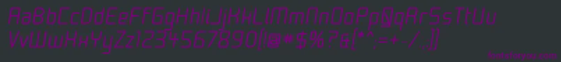 フォントMoon30i – 黒い背景に紫のフォント