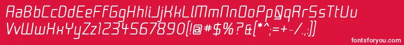 フォントMoon30i – 赤い背景に白い文字