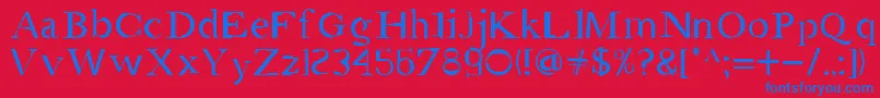 Amgaea Font – Blue Fonts on Red Background