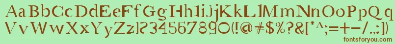 Amgaea Font – Brown Fonts on Green Background