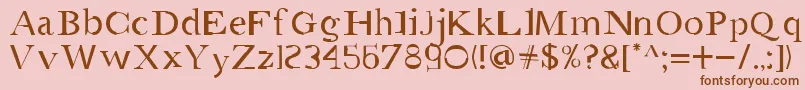 Amgaea Font – Brown Fonts on Pink Background