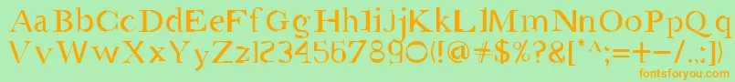 Amgaea Font – Orange Fonts on Green Background