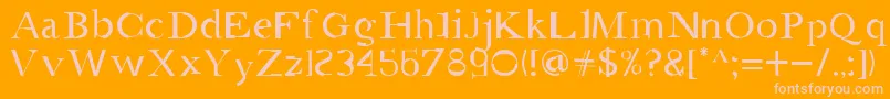 Amgaea Font – Pink Fonts on Orange Background
