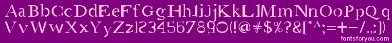 Amgaea Font – Pink Fonts on Purple Background
