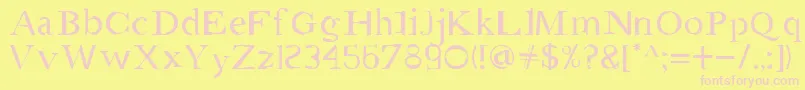 Amgaea Font – Pink Fonts on Yellow Background