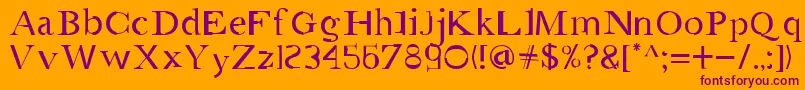 Amgaea Font – Purple Fonts on Orange Background