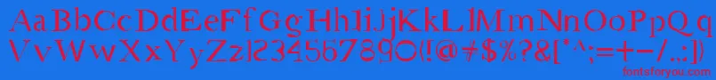 Amgaea Font – Red Fonts on Blue Background