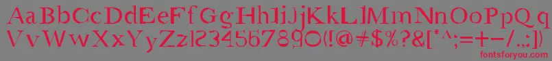 Amgaea Font – Red Fonts on Gray Background