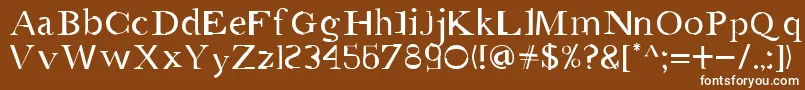 Шрифт Amgaea – белые шрифты на коричневом фоне