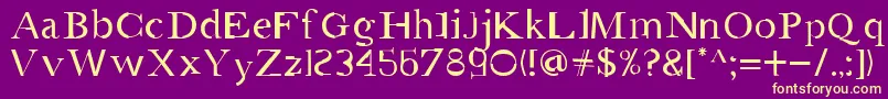 Amgaea Font – Yellow Fonts on Purple Background